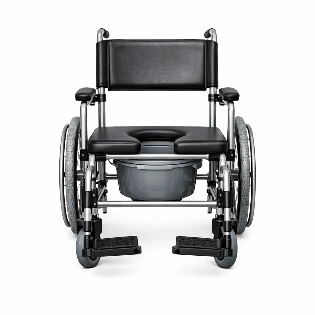 Heavy Duty Commode Wheelchair