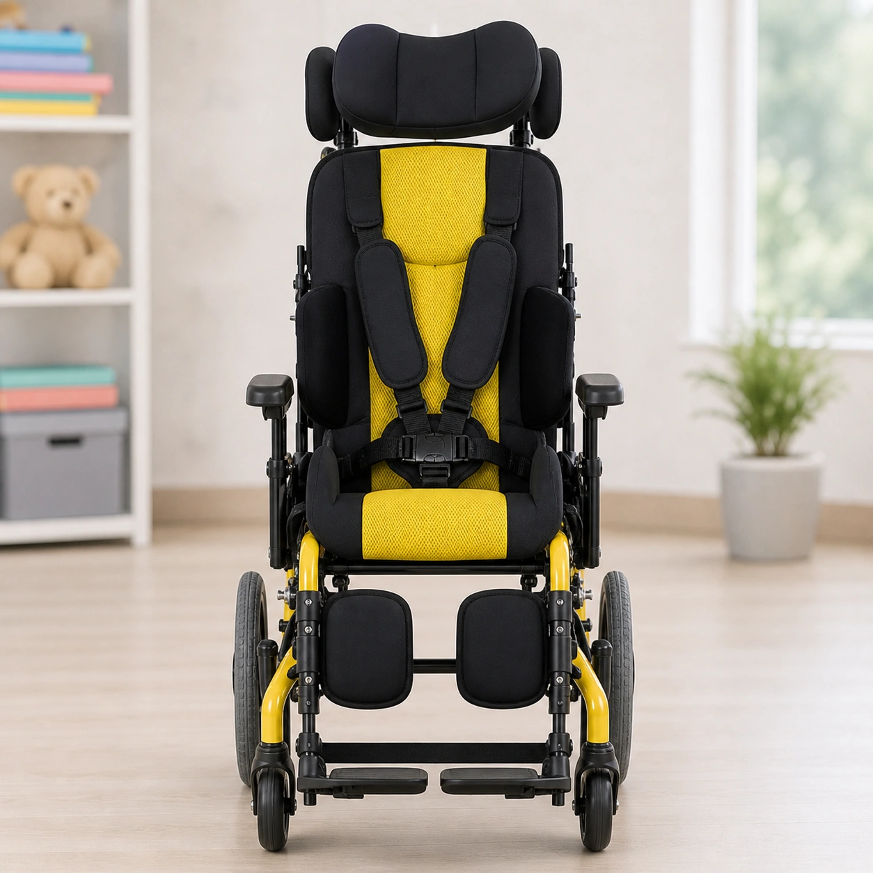 High Back Reclining Pediatric Wheelchair with Headrest